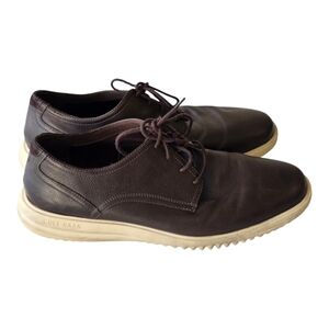 Cole Haan Shoes Mens 13M Brown White Leather Grand Atlantic Oxford Exellcent